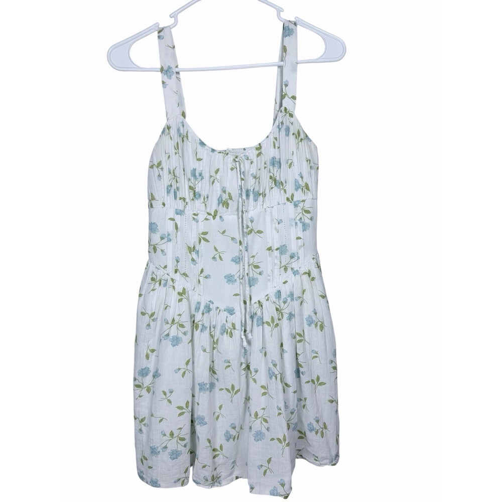American Eagle Milkmaid Prairie Mini Dress Dainty Romantic Cottagecore S - Picture 2 of 14